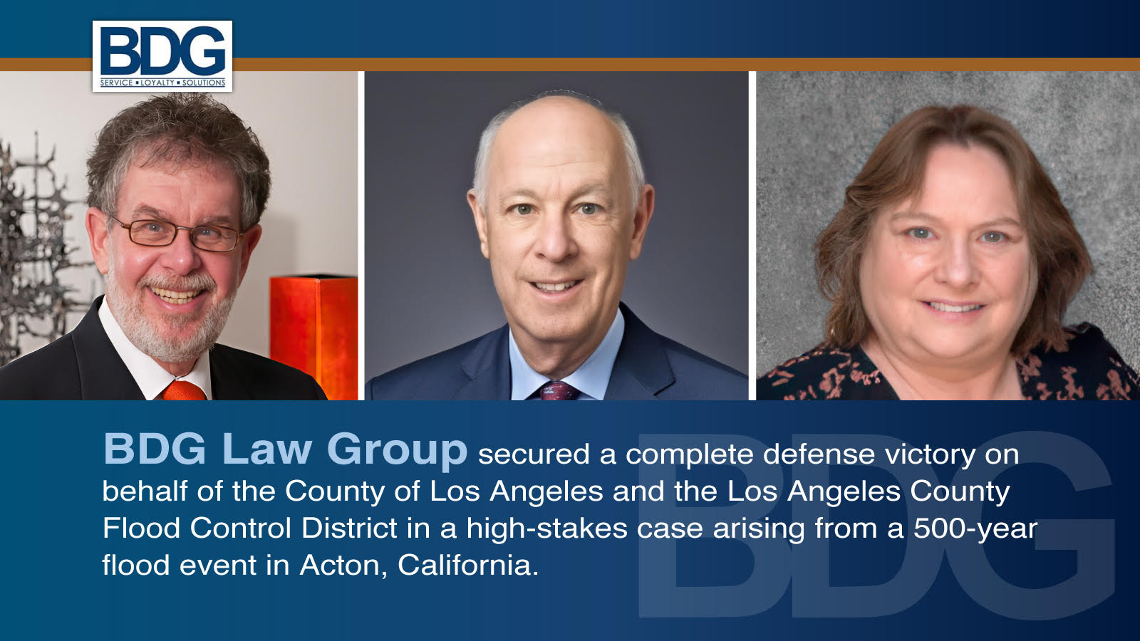 BDG Law Group Secures Complete Defense Victory in $2MM Flood Case